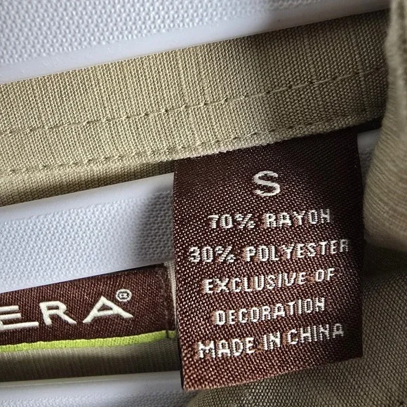 Cubavera Mens Tan Short Sleeve Button Down Camp Shirt Piping Size S RN37763 - Picture 7 of 11